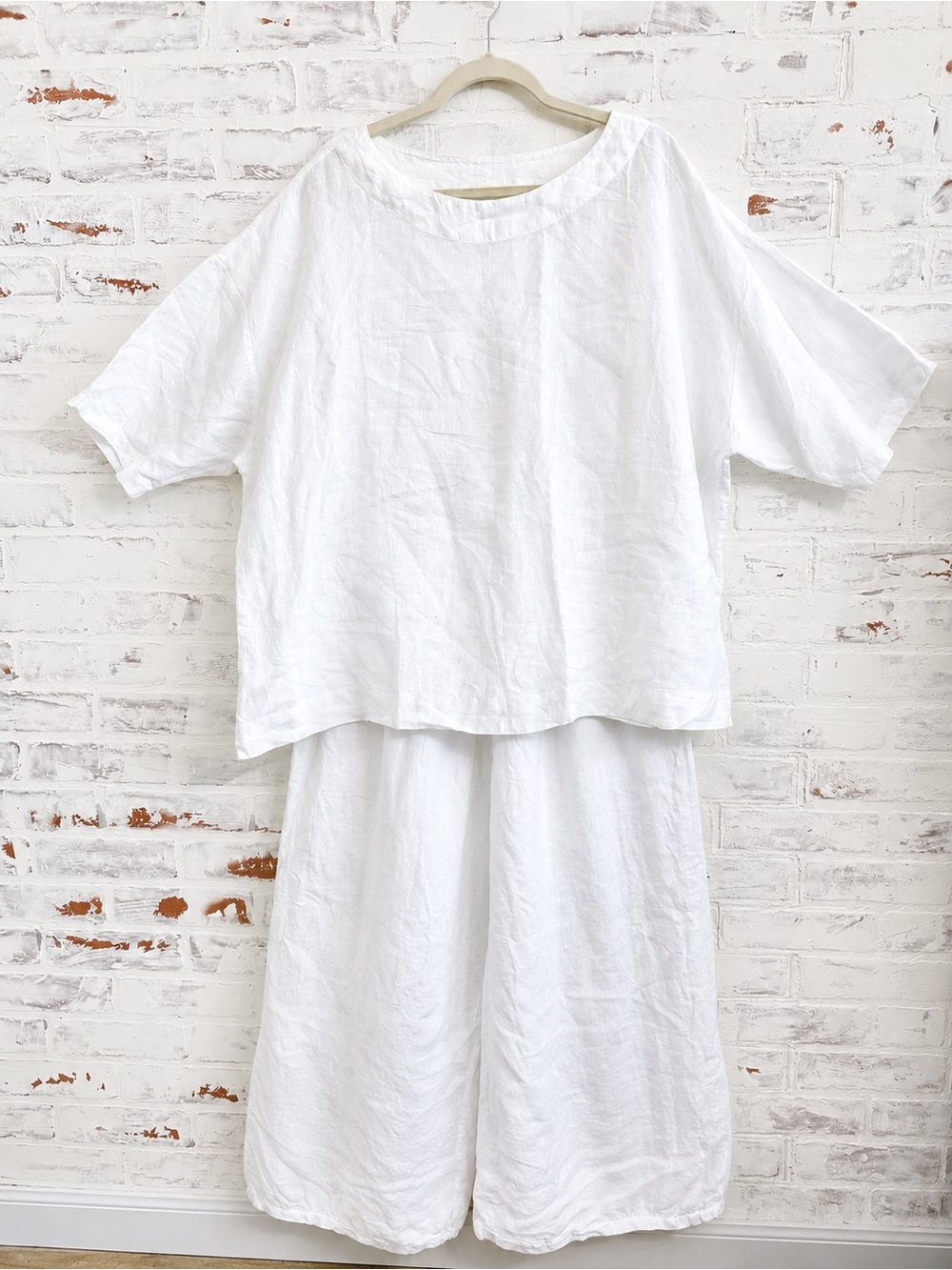 Bryn Walker White Linen Set size Large
